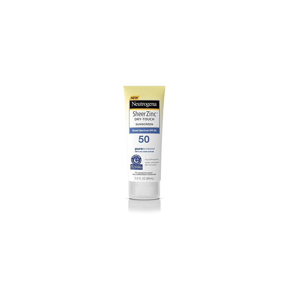 Neutrogena Sheer Zinc Dry-Touch Sunscreen Broad Spectrum SPF 50, 3 Fl. Oz