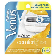 Gillette Venus ComfortGlide with Olay Womens Razor Blades 6 Refills