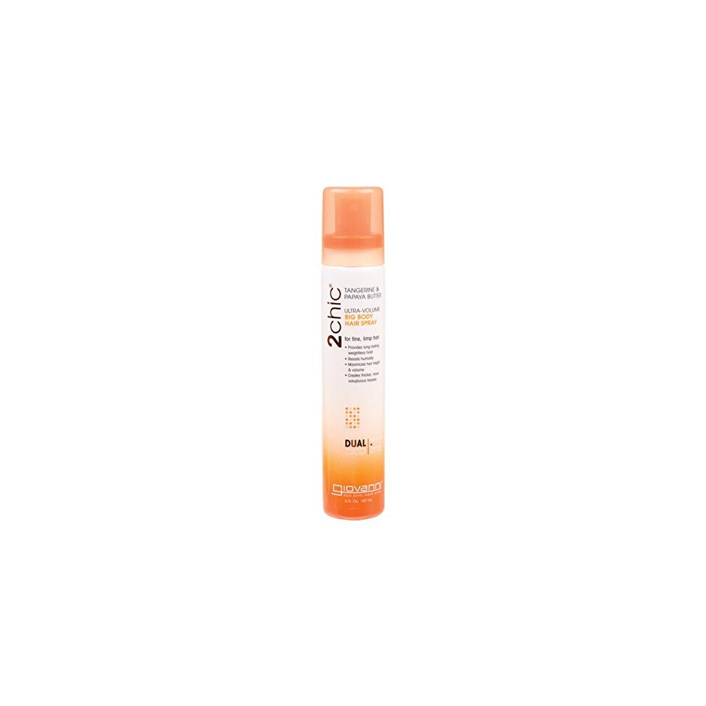 Giovanni 2chic Ultra-Volume Big Body Hair Spray with Tangerine and Papaya Butter, 5 Fluid Ounce