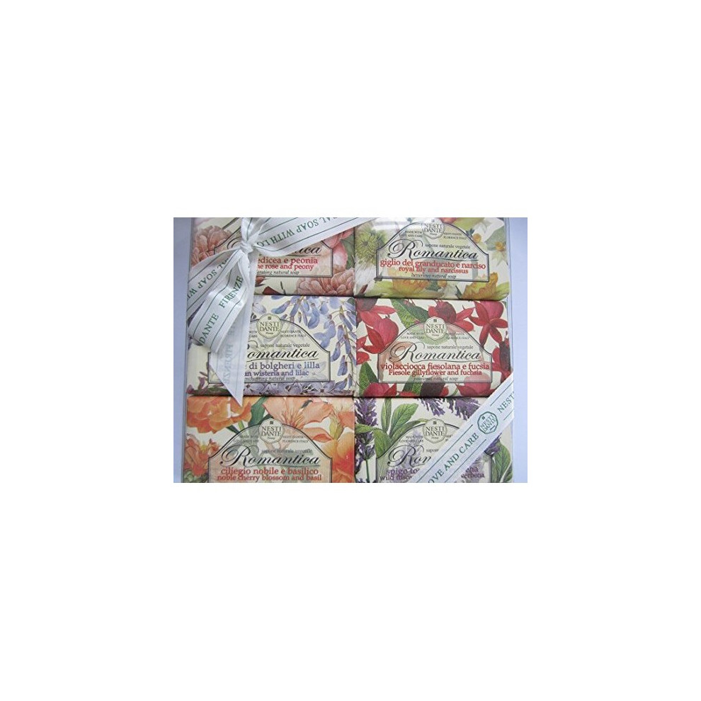 Coffret cadeau de 6 savons floraux Romantica