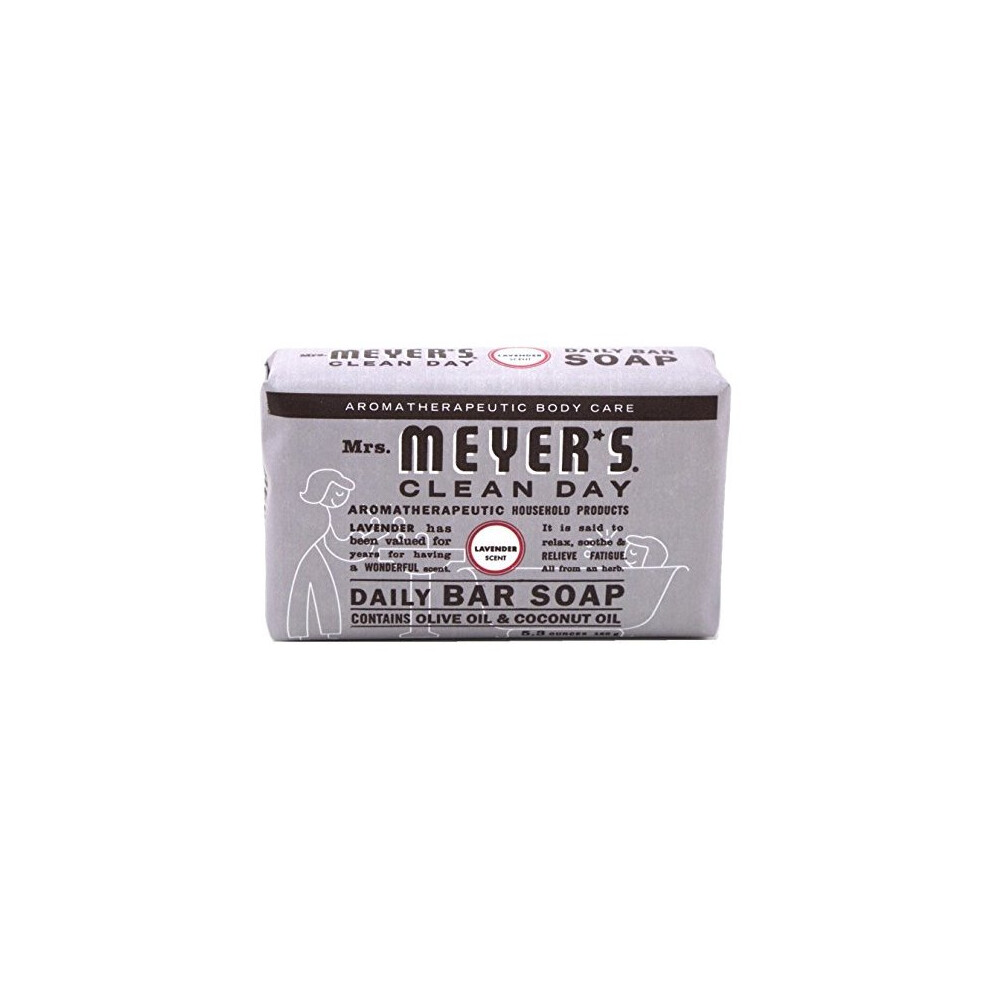Mrs. Meyers Lavender Mrs Meyers Bar Soap 5.3 Ounce (156Ml) (2 Pack)