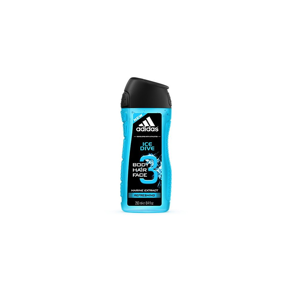 Adidas Ice Dive Marine Extract Refreshing Hair & Body Shower Gel 250ml8.4oz