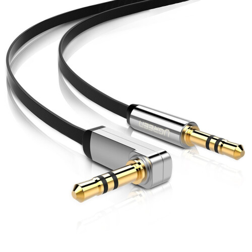 Ugreen AUX-Kabel, abgewinkelt, 3,5 mm, 3 m - Silber