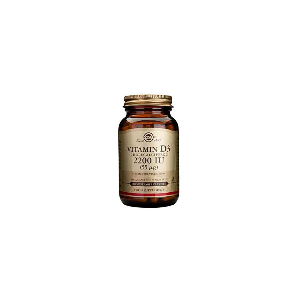 Solgar Vitamin D3 (2200) 100 Capsules