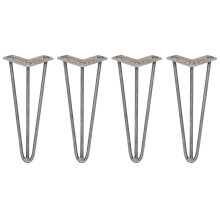 4x 30,5cm Hairpin Tischbeine 3 Streben 10mm