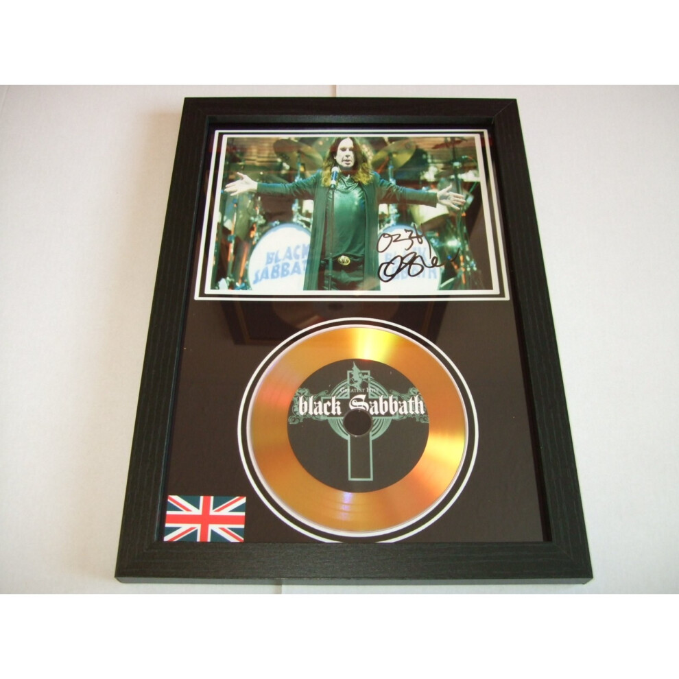BLACK SABBATH  SIGNED GOLD DISC DISPLAY