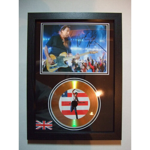 Bruce Springsteen SIGNED GOLD DISC DISPLAY