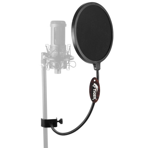 Tiger Microphone Pop Screen with 360 Degree Flexible Gooseneck