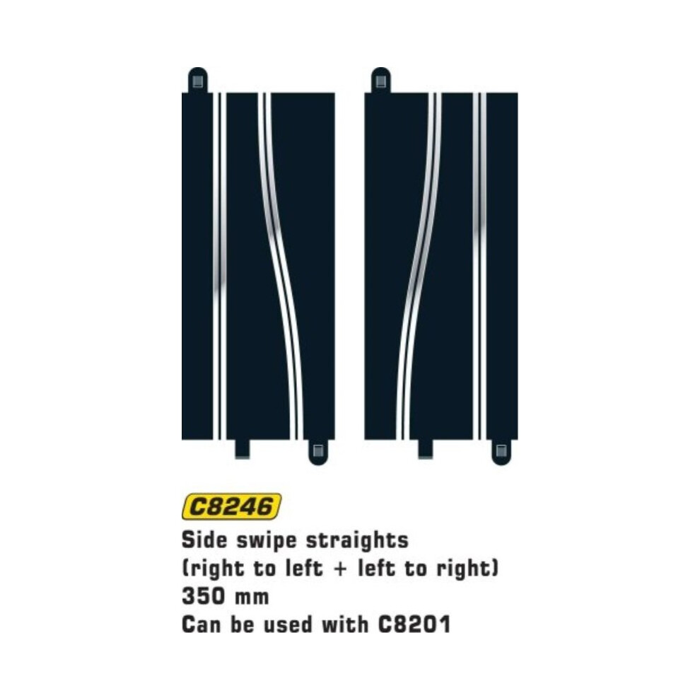 Scalextric C8246 Track Side Swipe Straight 13.75 inches