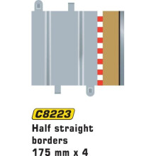 Scalextric C8223 Borders Tan Half Straight 6.75 inches