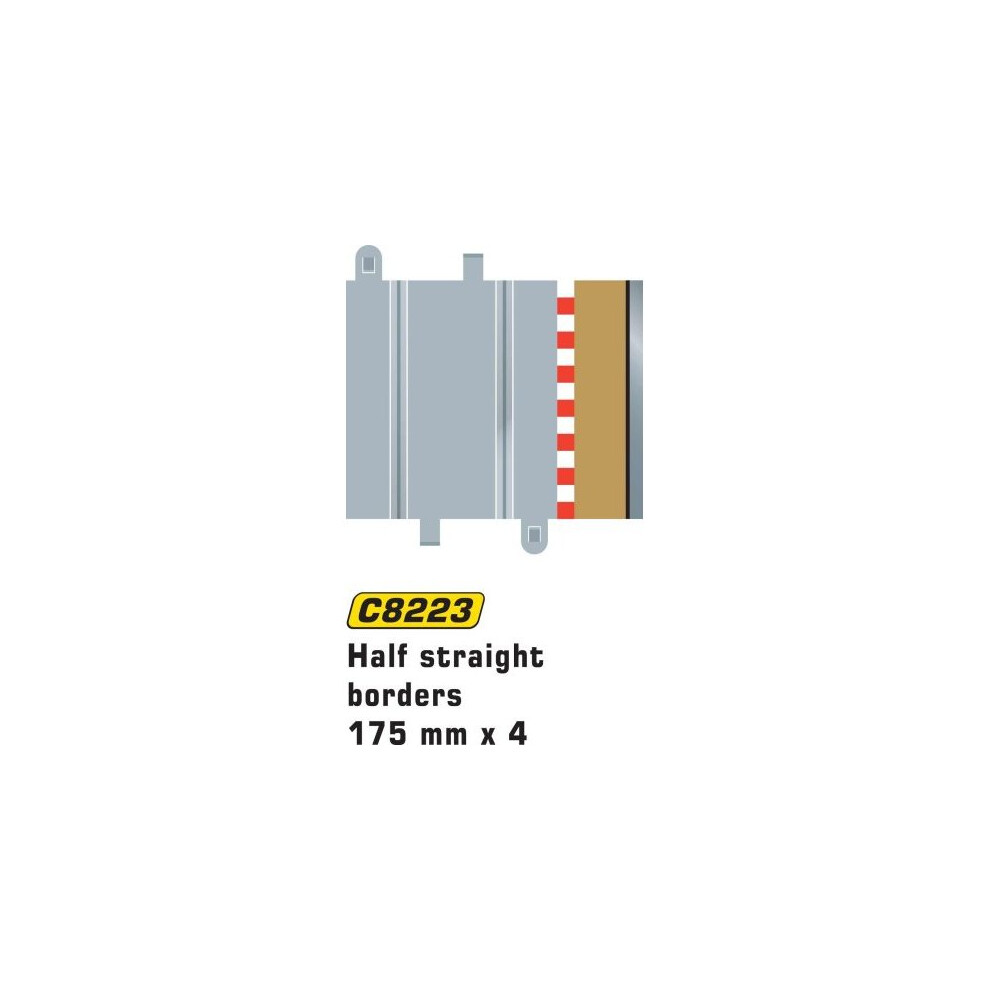 Scalextric C8223 Borders Tan Half Straight 6.75 inches