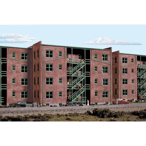 Κιτ Walthers Cornerstone HO Scale Parkview Terrace Διαμέρισμα Πίσω Τοσκανό