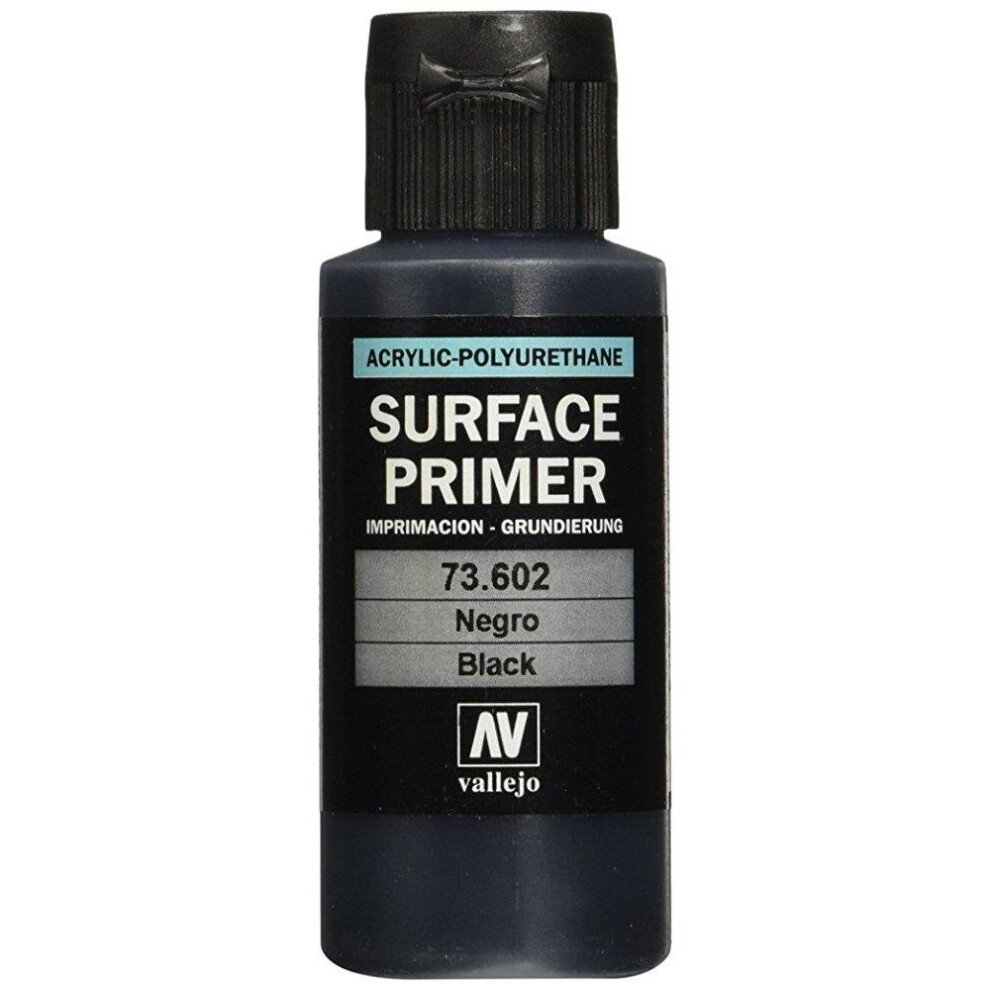 Vallejo Black Primer Acrylic Polyurethane, 60ml