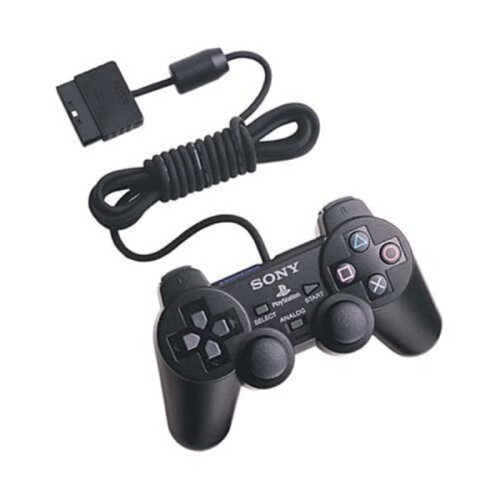 Refurbished Playstation Controller Dual Shock per Playstation 2 Nero