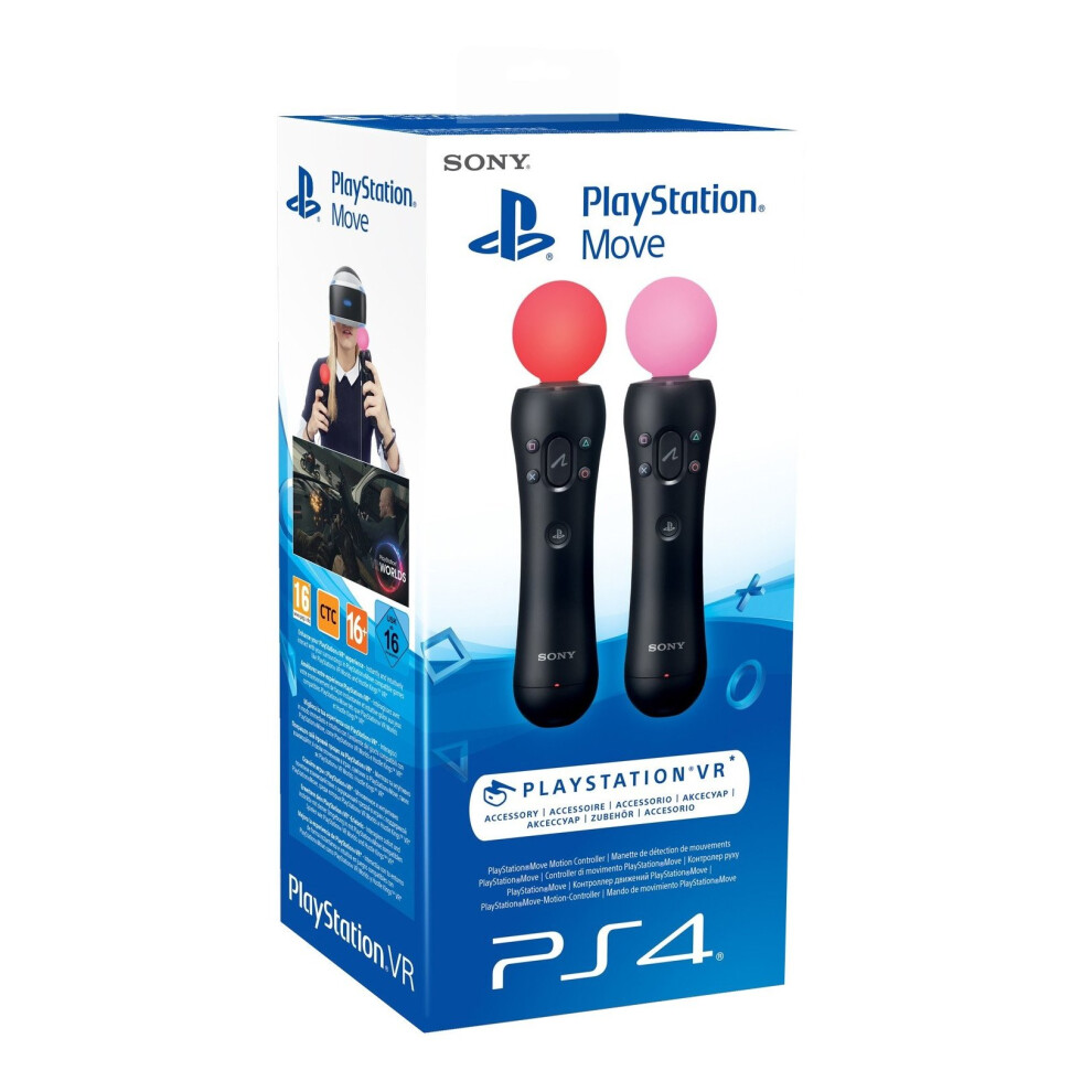 Playstation Sony (Ps4/Psvr) Move Motion Controller Twin Pack