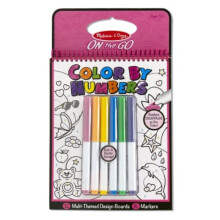 Melissa & Doug On the Go Color by Numbers Kids Design Board - Unicorns, Ballet, Kittens, and More
