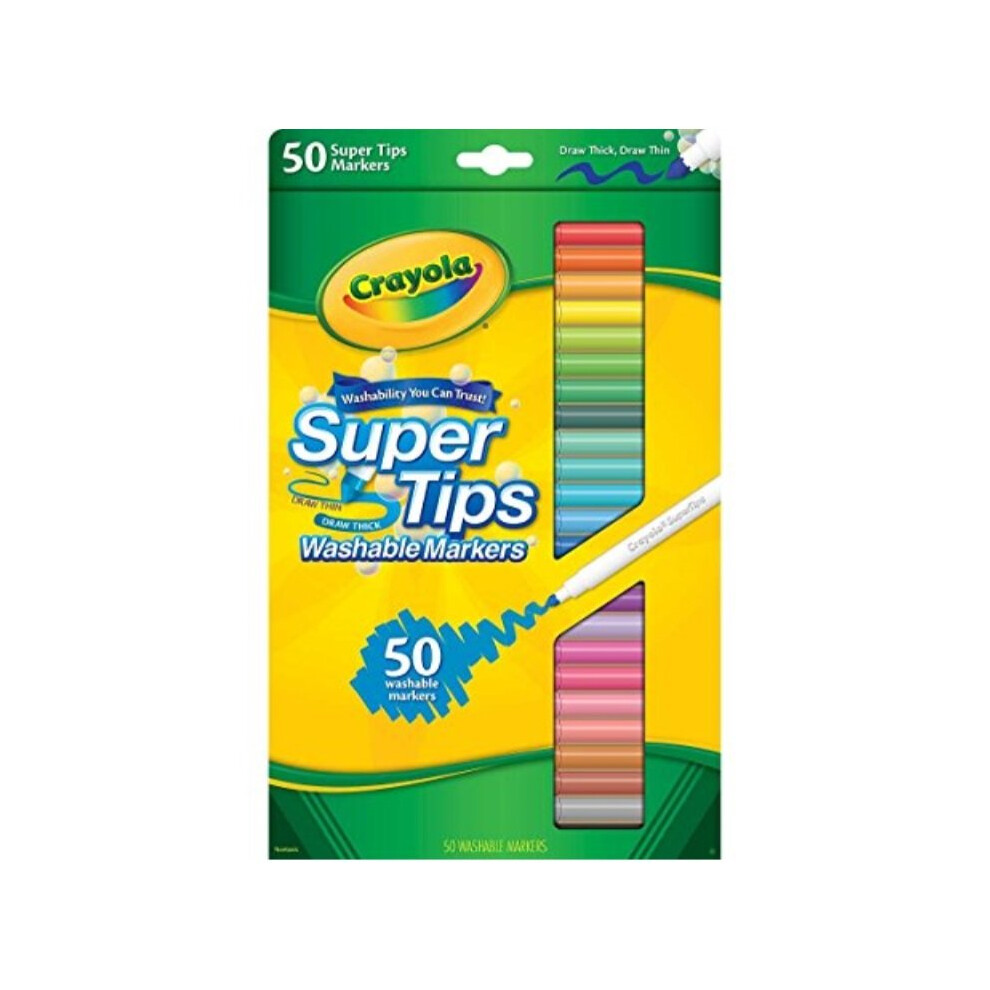 Crayola Super Tips Washable Markers-50/Pkg - "Styles May Vary"