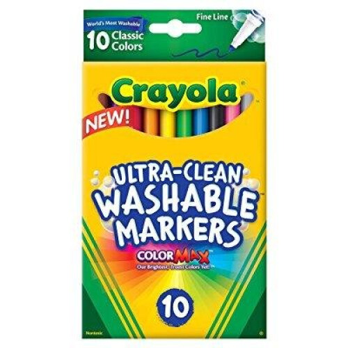 Crayola Crayola Ultra-Clean Feinstiftmarker - Klassische Farben 10er-Pack