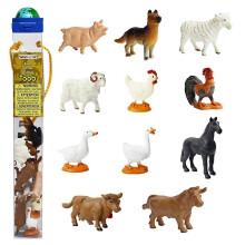 Safari Ltd. Farm Toob - 12 figurer inklusive ko -svin gedhest og mere - uddannelsesm?ssigt leget?j s?t til drenge piger og b?rn i alderen 3+