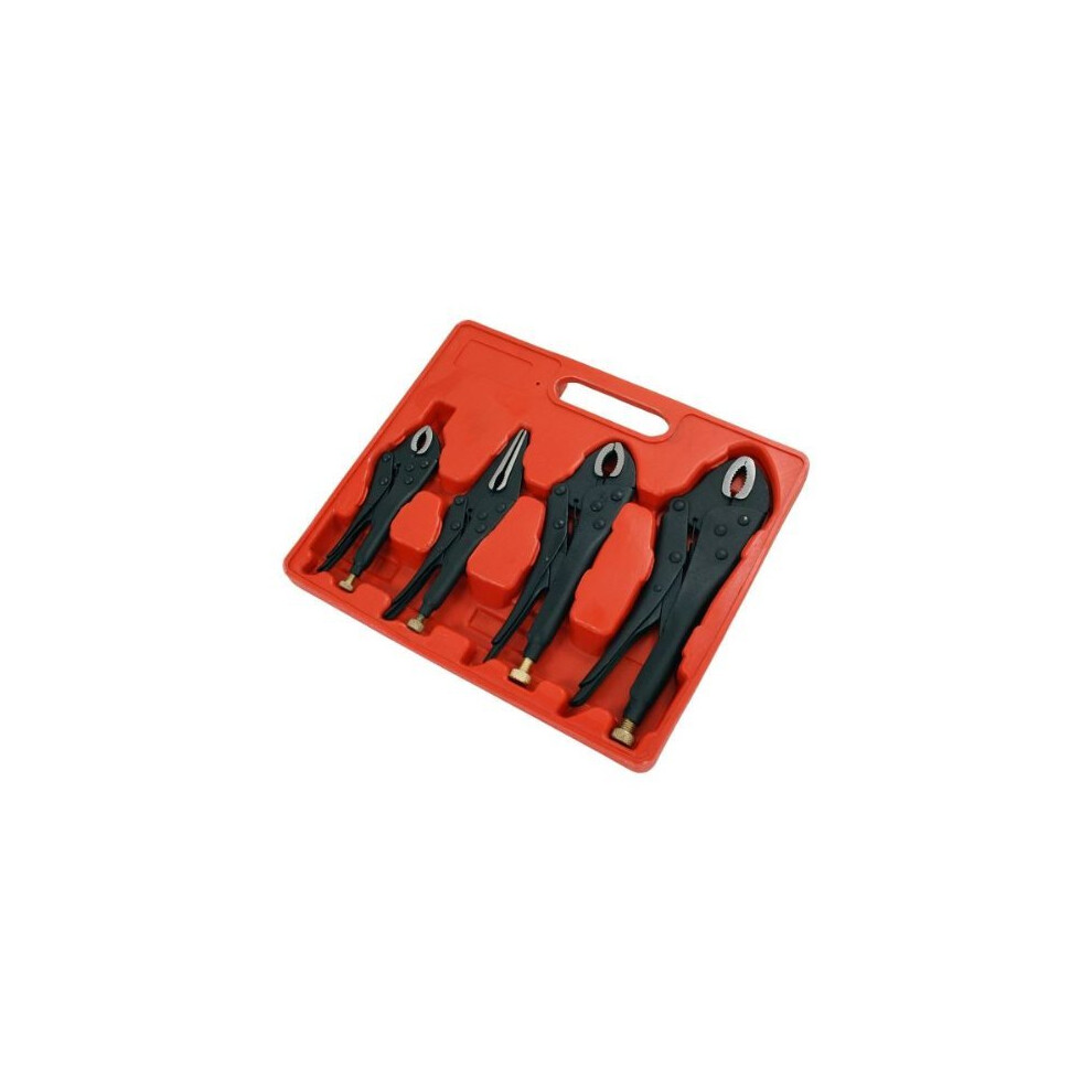 Neilsen CT0980 Locking Mole Grip Pliers - Black (4-Piece)