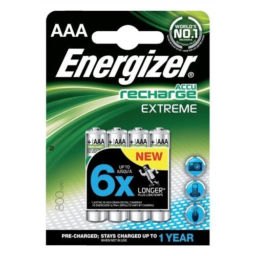 Energizer Energizer Accu Recharge Extreme Επαναφορτιζόμενη μπαταρία AAA (πακέτο 4)