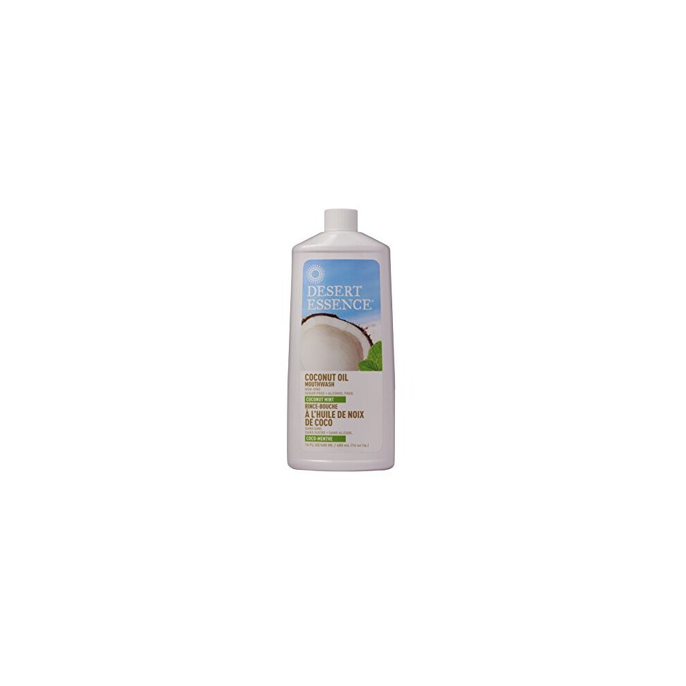 Desert Essence Coconut Oil Whitening Mouthwash, 16 Fluid Ounce