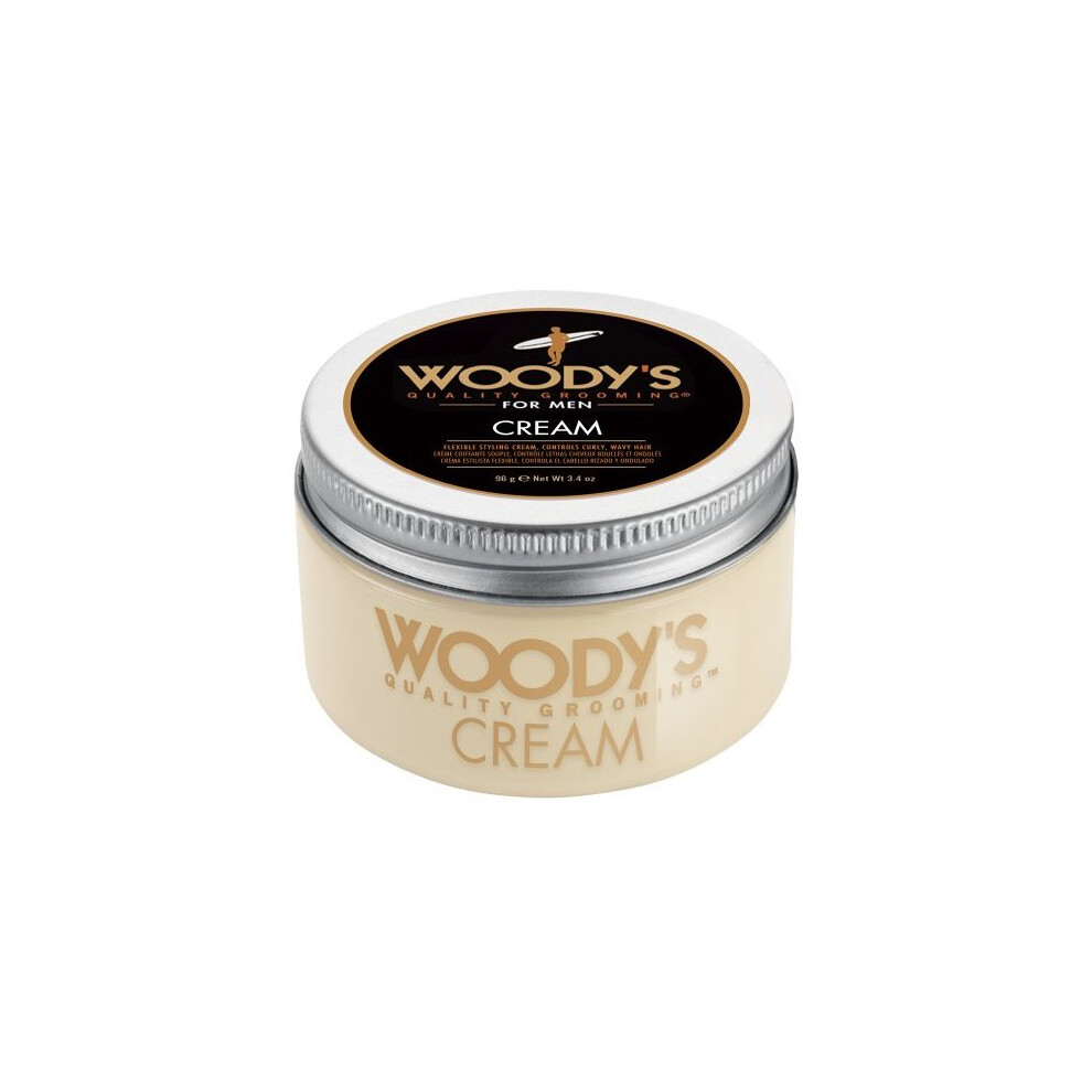 Woodys Flexible Styling Cream for Men, Styling Cream, 3.4 Ounce