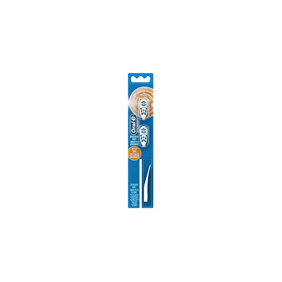 Oral-B Complete Deep Clean Battery Powered Toothbrush Replacement Brush Heads, 2 Count