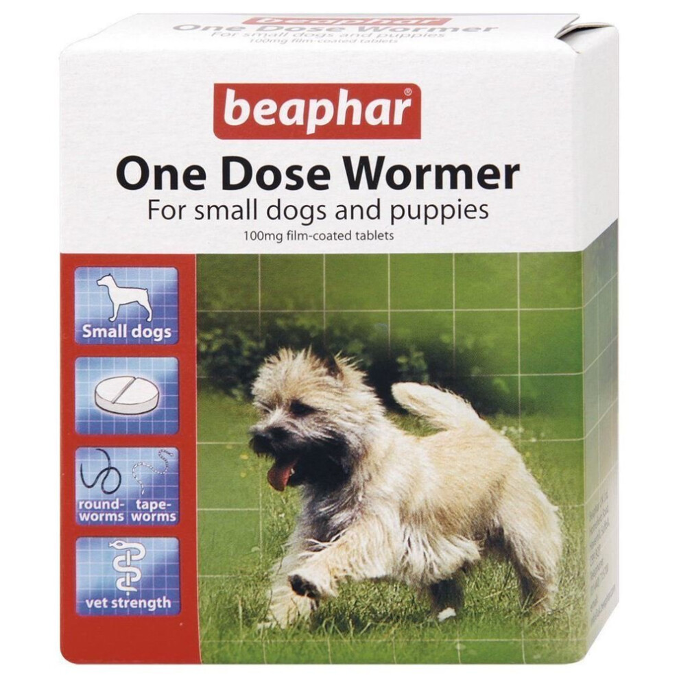 (Small Dogs & Puppies, 3 Packs) Beaphar One Dose Wormer For Dogs | Dog Worming Tablets