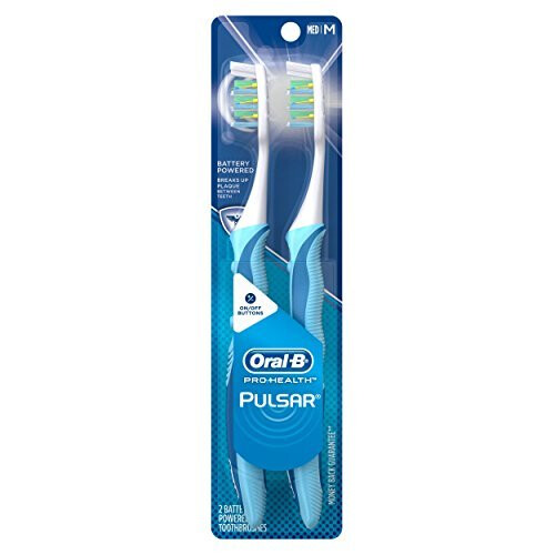 Oral-B Oral-B, Pro-Health, Pulsar Battery Powered Toothbrush, Medium, 2 Pack