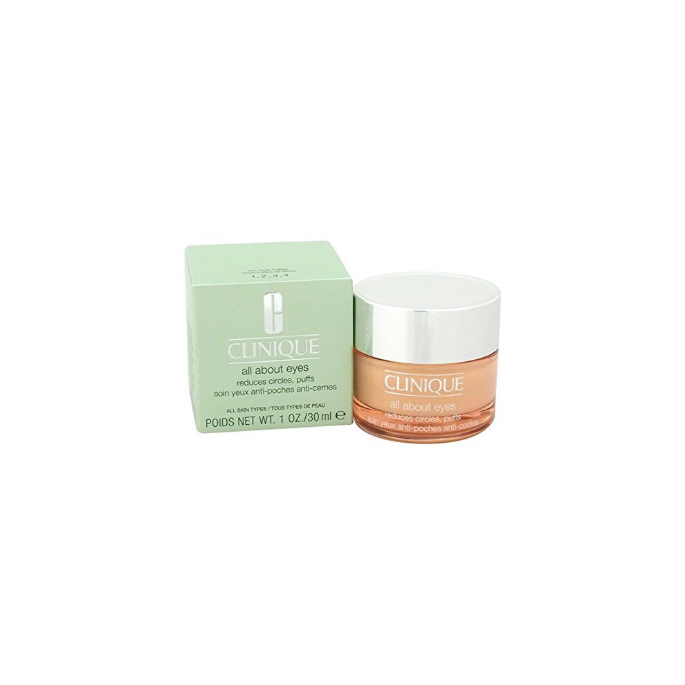 Clinique All About The Eyes Cream-Gel 30ml - Reduces Puffiness, Dark Circles & Fine Lines; Lightweight, Makeup-Setting Eye Treatment
