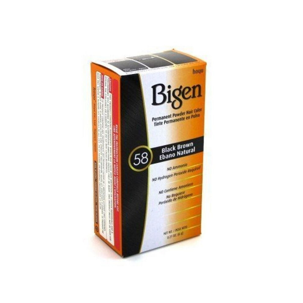 Bigen Permanent Powder Hair Colour Black Brown (58)