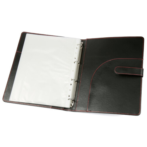 H&S 40 Pockets A4 Presentation Folder Ring Binder Faux Leather 2