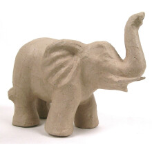Decopatch Papier / Paper Mache Elephant 21cm x 12cm x 17cm - SA108