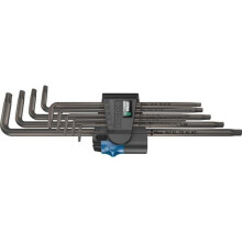 Wera 967/9 TX XL HF 1 TORX interior Jogo de chaves masculinas anguladas T 8, T 9, T 10, T 15, T 20, T 25, T 27, T 30, T 40 9 pi