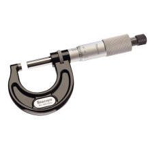 Starrett 436.1MXRL-50 Outside Micrometre, Ratchet Stop, Lock Nut, Carbide Faces, 25-50mm Range, 0.01mm Graduation, +/-0.002mm Accuracy