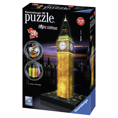 Ravensburger Ravensburger Big Ben - Night Edition, 216pc 3D Jigsaw Puzzle® 1