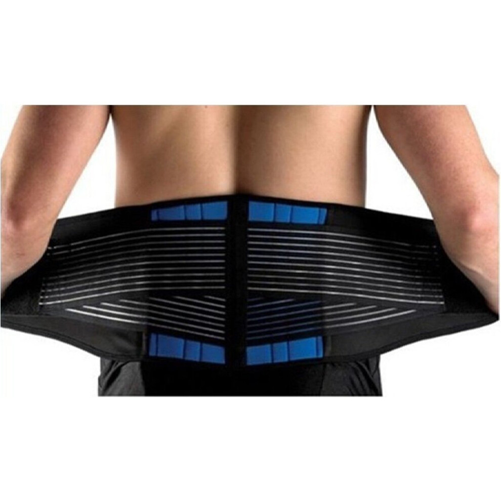 Body And Base Adjustable Neoprene Double Pull Lumbar Support Lower Back Belt Brace, 32-36 Inch