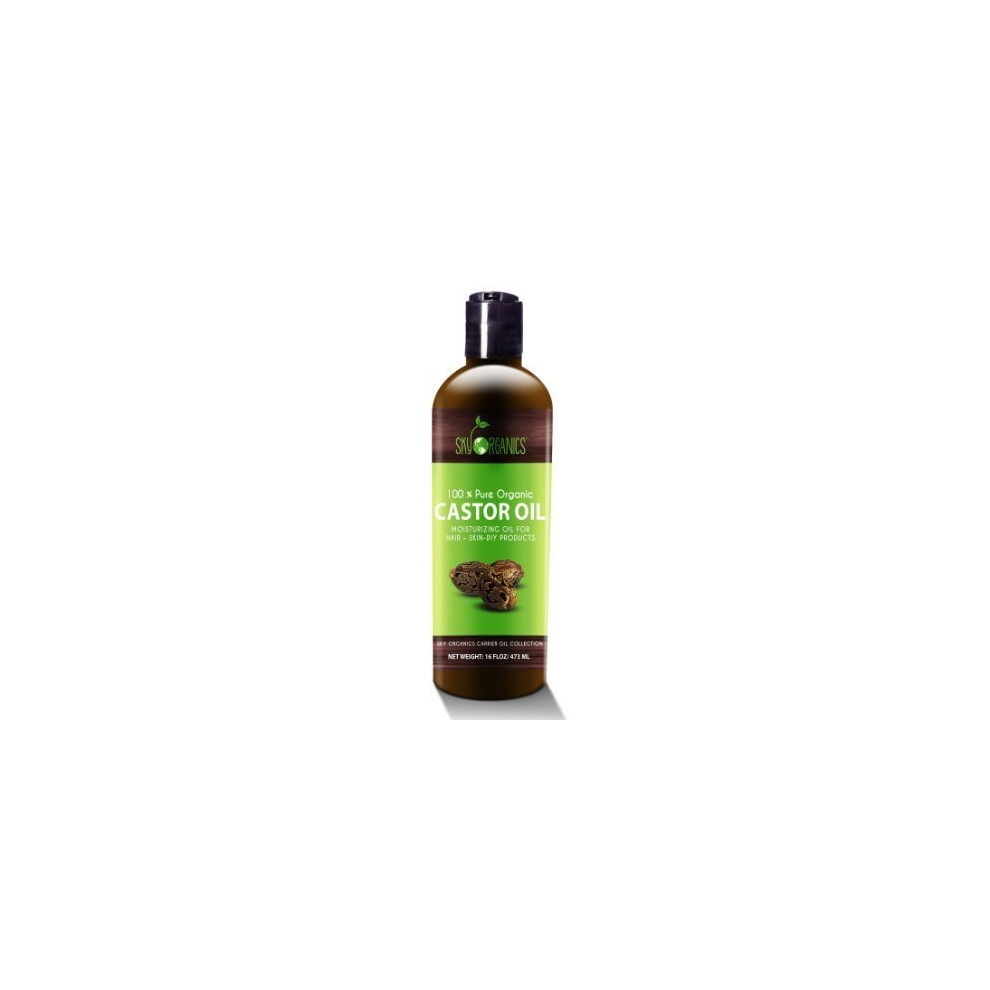 Sky Organics Organic Castor Oil By 473Ml: Unrefined, 100% Pure, Hexane-Free