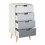 Premier Housewares Milo 4 Drawer Cabinet - Grey & White Gradient 3