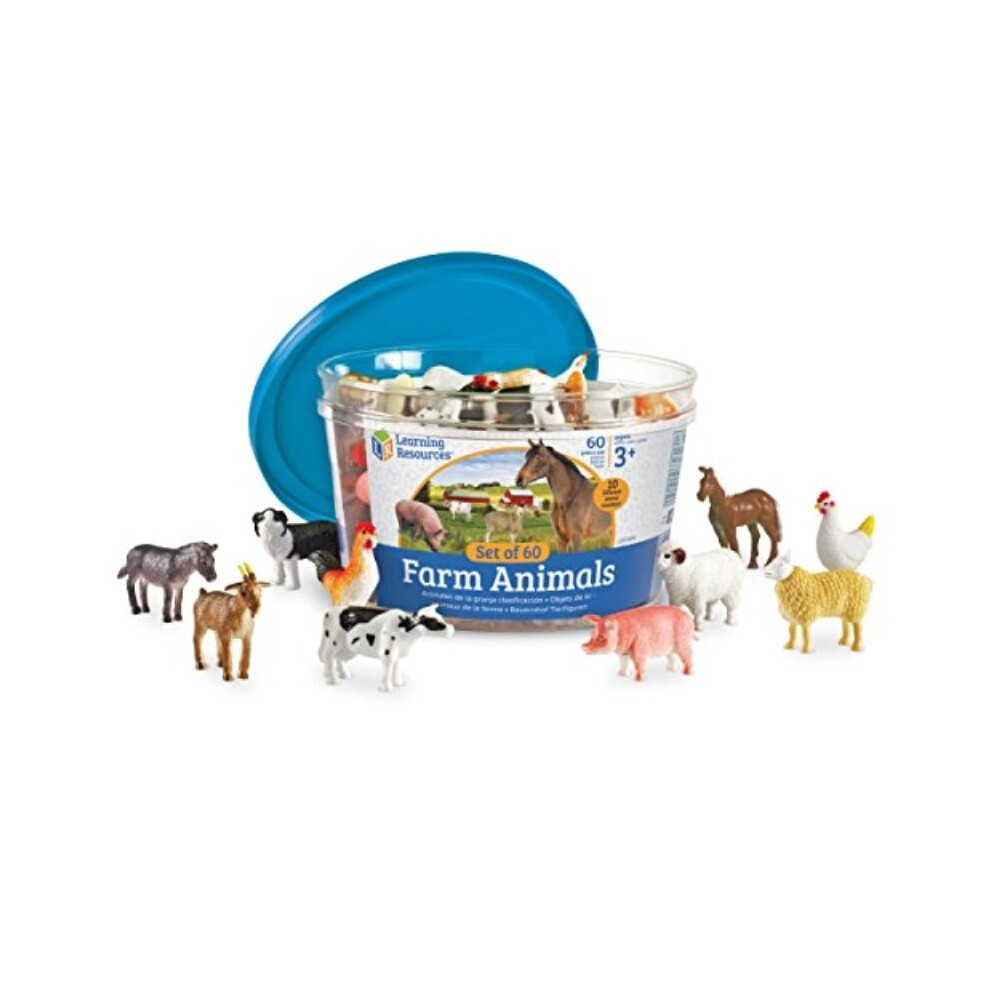 Learning Resources Ler0810 Farm Animal Counters, Set Of 60