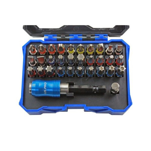 us pro US PRO 32PC Colour-Coded Screwdriver, Hex, Torx Bit Set 3220 1