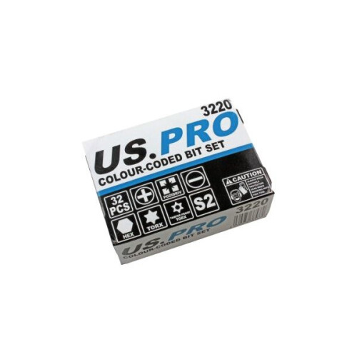 us pro US PRO 32PC Colour-Coded Screwdriver, Hex, Torx Bit Set 3220 2