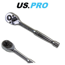 US PRO 1/4&quot; Drive 72T Quick Release Reversible Ratchet Socket Wrench