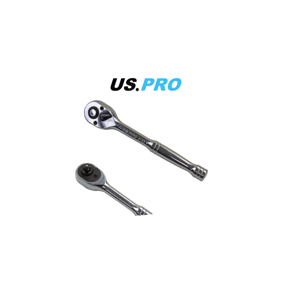 Us Pro 1/4" Drive 72T Quick Release Reversible Ratchet Socket Wrench