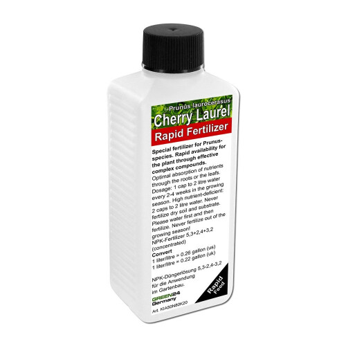 Cherry Laurel Prunus laurocerasus Liquid Fertilizer HighTech NPK