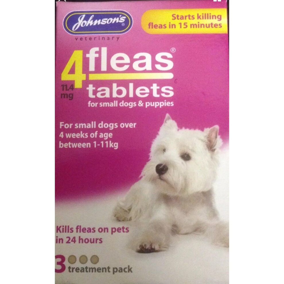 Johnson's 4 Flea Tablets For Small Dog 3 Pack