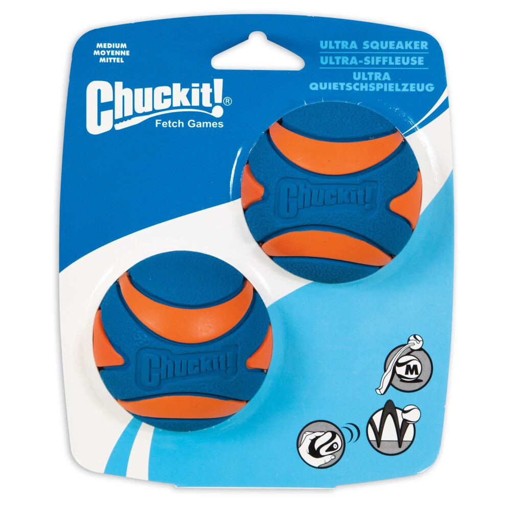 Chuckit Ultra Squeaker Ball Medium 2-pack