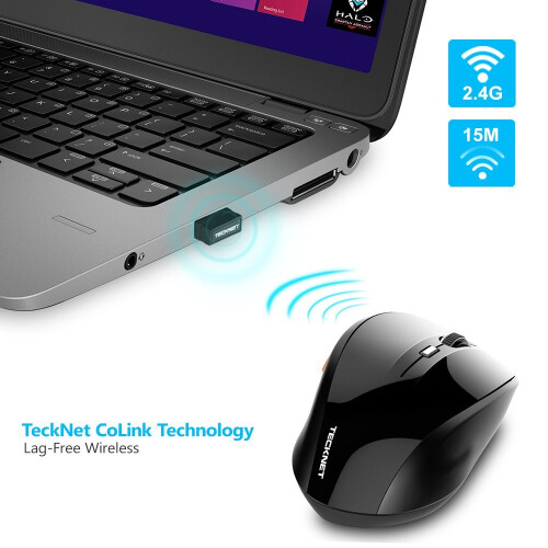 TeckNet TeckNet M002 TrueWave 2.4G Wireless Mouse - Black 1
