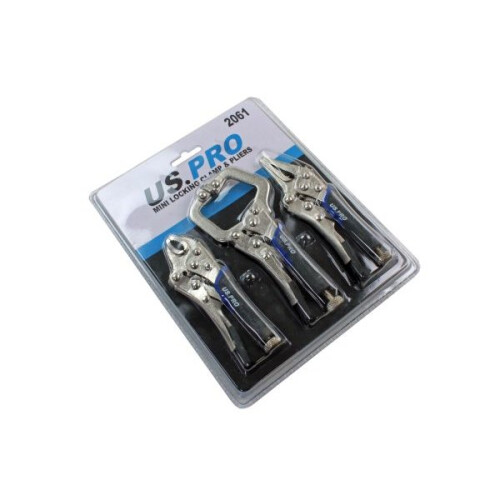 us pro US PRO 3pc Grip Handles Mini locking Clamp & Pliers Set 2061 2